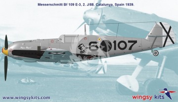 Model plastikowy Messerschmitt Bf109E Legion Condor Wingsy Kits D5-09 skala 1/48
