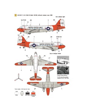  C-47 Skytrain Part.3 - US Navy/Marine R4D-6 & R4D-7 Wolfpack WD72011 skala 1/72