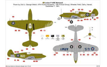 Curtiss P-40B Warhawk Airfix A05130A skala 1/48