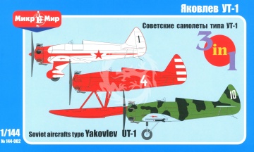Yakovlev UT-1 3 in 1 box MikroMir 144-002 skala 1/144
