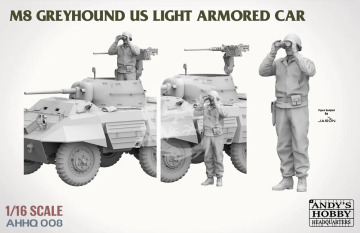 PREORDER - M8 Greyhound US Light Armoured Car Andy's Hobby Headquarters  AHHQ008 skala 1/16