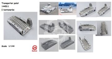 Transporter palet i kontenerów (LDCT Airport Container and Pallet Transporter) - Banzai 144511 skala 1/144