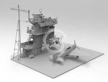 Akagi Bridge w/ Flight Deck Border Model BSF-002 skala 1/35