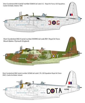  Short S.25 Sunderland Mark III/V - Roden 353 skala 1/144 