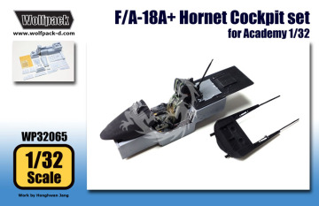 Zestaw dodatków F/A-18A+ Hornet Cockpit set (for Academy 1/32), Wolfpack WP32065 skala 1/32