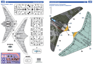 Horten Ho IX V1 with BMW 003 AMP 72017 skala 1/72