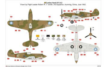 Curtiss P-40B Warhawk Airfix A05130A skala 1/48