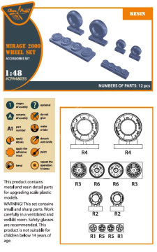 PREORDER - Mirage-2000 Wheel Set Clear Prop CPA 48035 skala 1/48