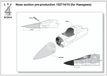 F-111B Nose section  pre-production  152714/15 (for Hasegawa) - Cat4 R72019 skala 1/72