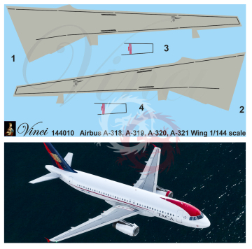 Skrzydła Airbus A318/319/320/321 Vinci 144010 skala 1/144