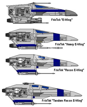 E-wing Heavy Fighter E-7 skala 1/72 Star Wars