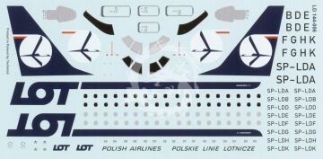 Kalkomania do Embraer ERJ-170 PLL LOT, Lima Oscar Decals LD144-6 skala 1/144