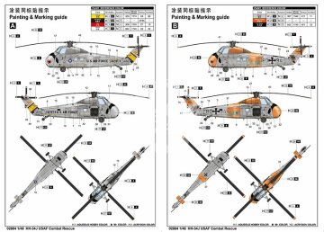 HH-34J USAF Combat Rescue Trumpeter 02884 skala 1/48