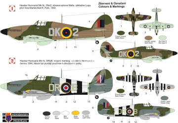 Hawker Hurricane Mk.IIc Kovozávody Prostějov CLK0012 skala 1/72