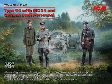 PREORDER - Type G4 with MG 34 and German Staff Personnel ICM 24024 skala 1/24