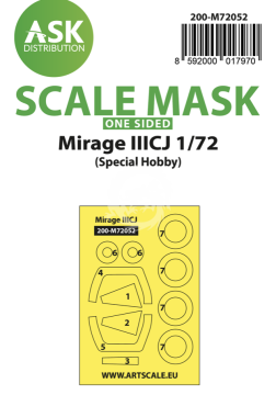 Mirage IIICJ masks for Special Hobby ASK 200-M72052 skala 1/72