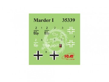  Marder I on FCM 36 base WWII German Anti-Tank Self-Propelled Gun ICM 35339 skala 1/35