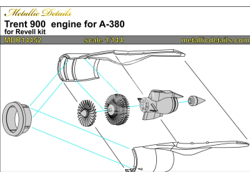 Airbus A380. Trent 900 engine - Metallic Details MDR14452 skala 1/144