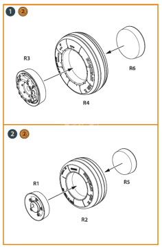 PREORDER - Mirage-2000 Wheel Set Clear Prop CPA 48035 skala 1/48