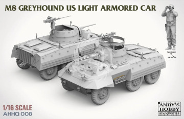 PREORDER - M8 Greyhound US Light Armoured Car Andy's Hobby Headquarters  AHHQ008 skala 1/16