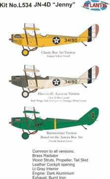 Curtiss Jenny JN-4 Airplane - Atlantis 534 skala 1/48