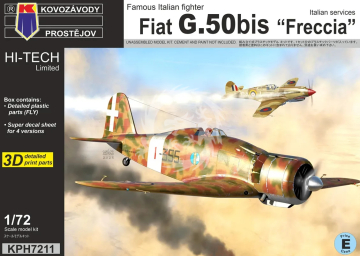 Fiat G.50bis 'Freccia' - Kovozavody Prostejov KPH7211 skala 1/72