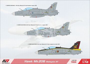 Hawk 208 light fighter (MAL) - A&A Models AAM 7231 skala 1:72
