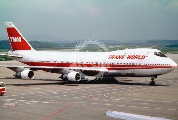 Boeing 747-200 TWA Trans World N303TW Kalkomania Pas-Decals skala 1/144