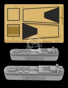 13721 Colonial Viper - Side Panels - TOS Green Strawberry scale 1/32 Battlestar Galactica
