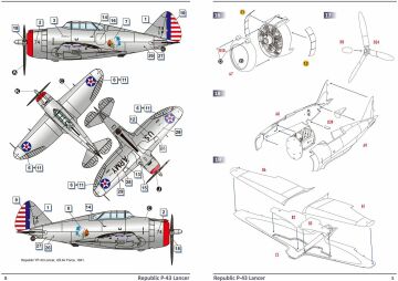 Model plastikowy Republic P-43 Lancer Dora Wings DW72027 skala 1/72