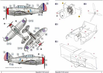 Model plastikowy Republic P-43 Lancer Dora Wings DW72027 skala 1/72