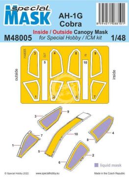 Maski do AH-1G Cobra Mask Special hobby M48005 skala 1/48