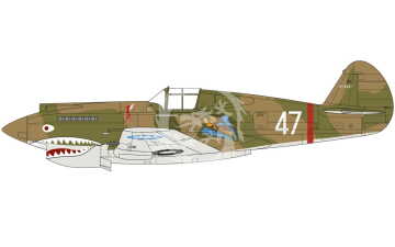 Curtiss P-40B Warhawk Airfix A05130A skala 1/48