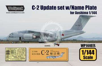 Kawasaki C-2 Transport Aircraft Update set (Aoshima) with nameplate - Wolfpack WP14407L skala 1/144