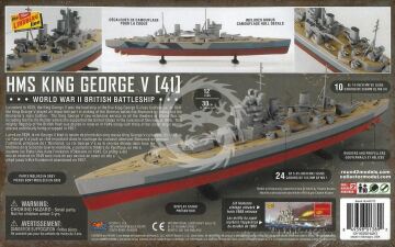 Model plastikowy H.M.S. King George V British Battleship - Lindberg HL447 skala 1/750