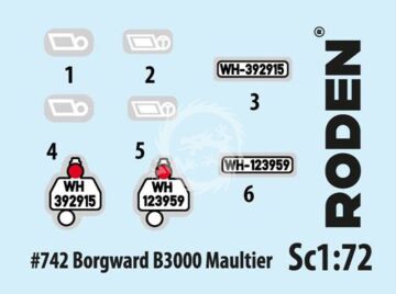  Borgward B3000 Maultier - Roden 742 skala 1/72