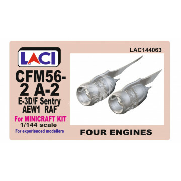 4 silniki CFM56-2A2 E-3D&EAW1 SENTRY LACI LAC144063 1:144