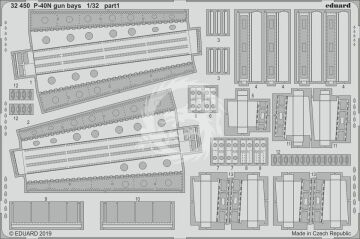 P-40N gun bays TRUMPETER -  Eduard 32450 