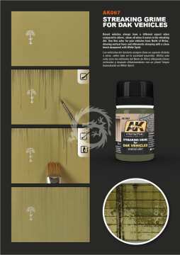 STREAKING GRIME FOR DAK VEHICLES AK Interactive AK-067 AK067  poj 35ml