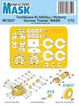 Maski do Tachikawa Ki-54Otsu / Hickory ‘ Gunner Trainer’ MASK Special Hobby M72037 skala 1/72
