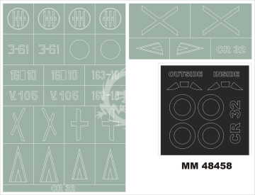 Fiat CR.32 for Special Hobby Montex MM48458 skala 1/48