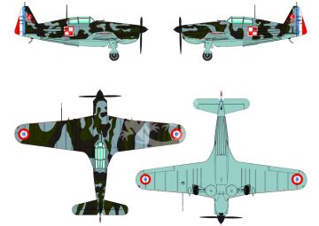Morane-Saulnier MS.406C.1 Battle of France - Dora Wings 48031 skala 1/48
