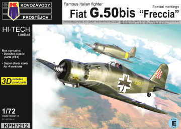 Fiat G.50bis 'Freccia' - Kovozavody Prostejov KPH7212 skala 1/72