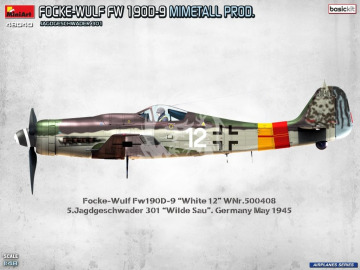 Focke Wulf  Fw-190 D-9 - MIMETALL PRODUCTION - BASIC KIT  - Mini Art 48040 skala 1/48 