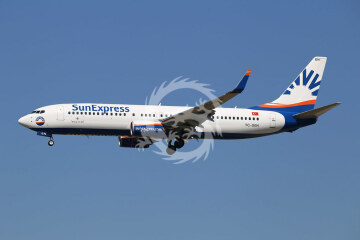 Boeing 737-800 SunExpress TC-SEN - kalkomania Pas-Decals w skali 1/144