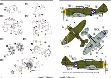 Model plastikowy Republic P-43 Lancer Dora Wings DW72027 skala 1/72