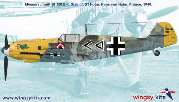 MESSERSCHMITT Bf 109 E-4 WINGSY KITS D5-10 skala 1/48