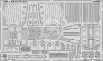 P-40N War Hawk - Exterior Trumpeter Eduard skala 1/32