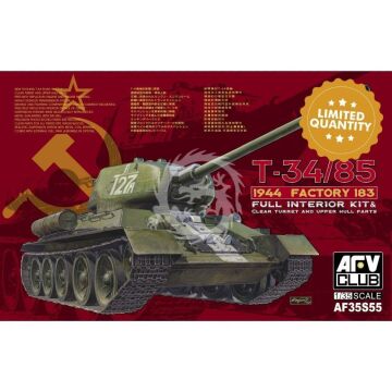 T-34/85 1944 Factory 183(LIMITED)w.trans transparent turret AFV Club AF35S55 skala 1/35