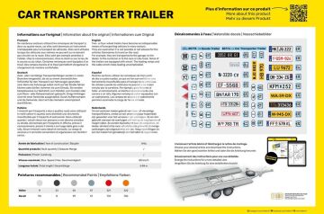 Car Transporter Trailer Heller 80774 skala 1/24